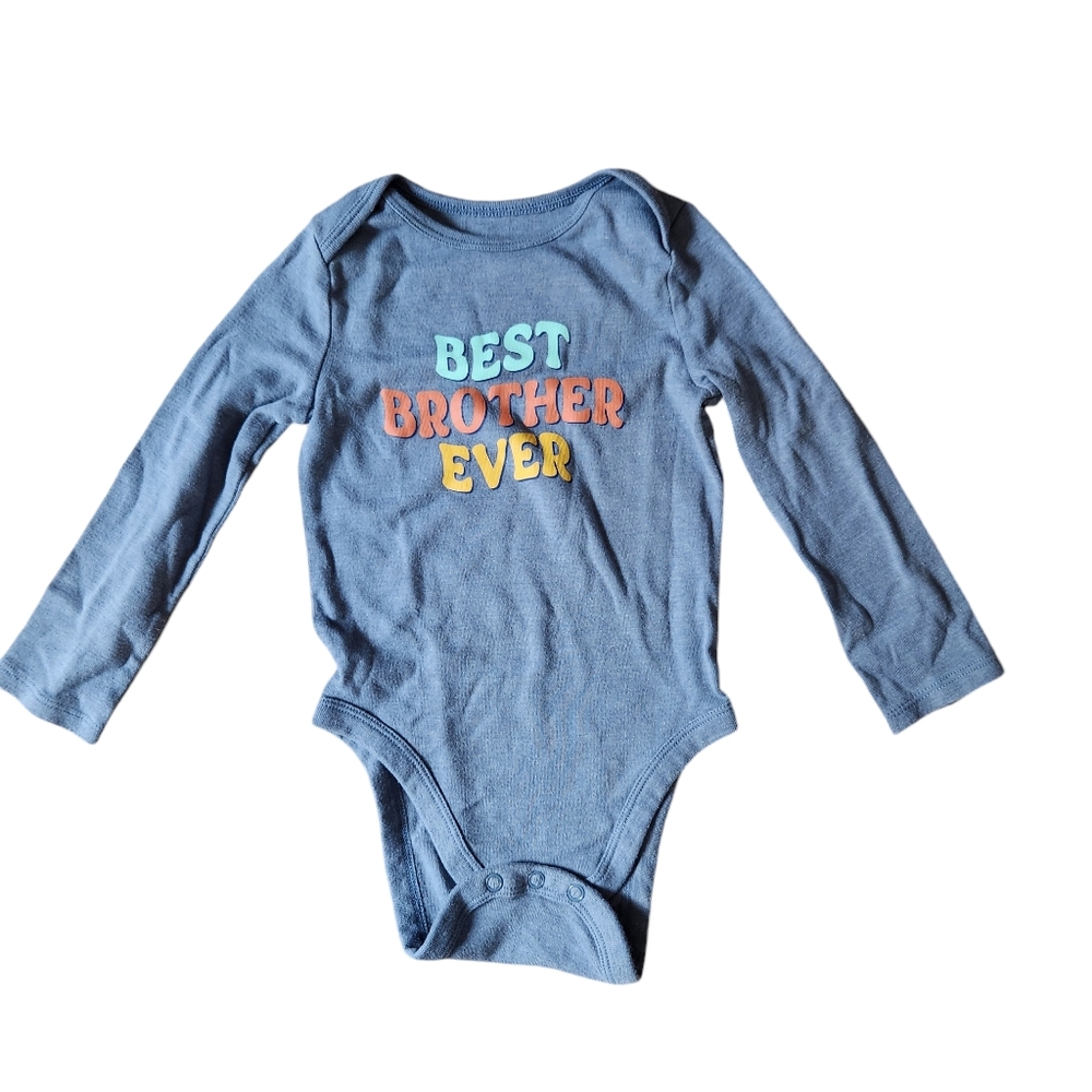 Jumping Beans "Best Brother Ever" Long Sleeve Bodysuit Size 18 months